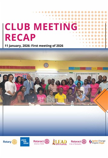🎉 We kicked off 2026 with an impactful first club meeting! 💙💛 From the launch of President-Elect Omar’s theme and logo, to hearing from our election candidates and celebrating our Q1 & Q2 Outstanding Members 🌟 Grateful for the support of Rotary Club of Barbados President Jeff Evelyn 🤝 and honoured to welcome President Chathera Adrai of Rotaract Club of Paramaribo who brought us a gift 🤭🥂🇸🇷 Here’s to a year of Igniting Change & Inspiring Hope 🔥✨ #RotaractClubofBarbados #CranberryStrong 