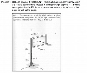 Problem 1: Hibbeler; Chapter 4: Problem 121. This is a typical ... | Filo