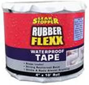 Leak Stopper Rubber Flexx Waterproof Tape |4 in x 10 ft| Repair Material to Seal and Fix Leaks, Roofs, Gutters, Windows & More! | Incredible Adhesion w/Durability and Toughness | 1 Pack White