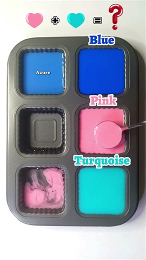 😍🎨 Mix the three colors Pink + Turquoise + Blue to create truly surprising and interesting colors.