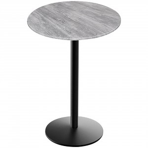 Holland Bar Stool EuroSlim 36" Round Greystone Indoor / Outdoor Bar Height Table with Round Base