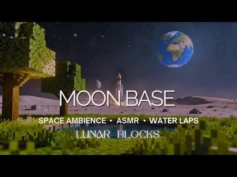 Minecraft Moon Base — Glass Dome, Earth View & Stars (ASMR 30 min)