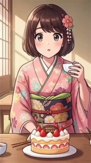 Japanese animation style eating || #bloated #foodbelly