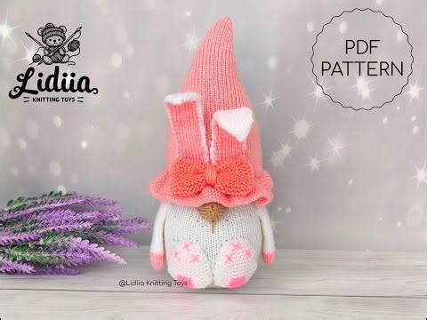 Easter Gnome Bunny knitting