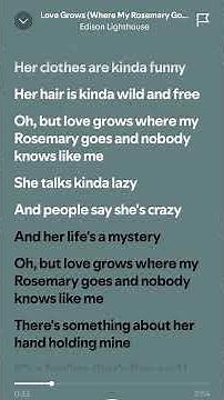 Love Grows (Where My Rosemary Goes) - Edison Lighthouse #lyrics #topspotify #lovegrows #music #love