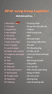 1.9K views · 30 reactions | #Logistics 2 | Study English With Agata Phuong | Facebook