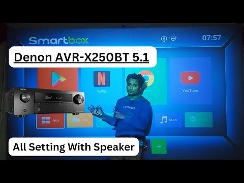 Denon AVR-X250BT Speaker installation & All Speaker Setting #denonavreceiver #dolbyatmos