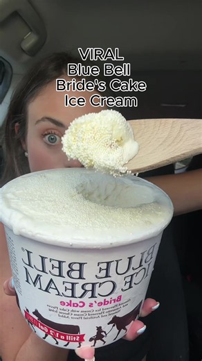 VIRAL Blue Bell Bride’s Cake Ice Cream 👰‍♀️💍🎂🍨 #bluebell #icecream #bluebellicecream #sweettreat #dessert