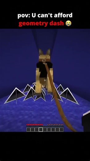 German shepherd goes in Minecraft