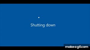 Windows 10 Shutdown Screen 1 minute loop (Feel free to use it) on Make a GIF
