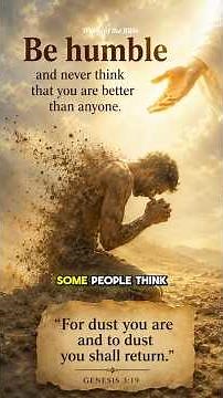 Be Humble | For Dust You Are and to Dust You Shall Return | Genesis 3:19 Prayer