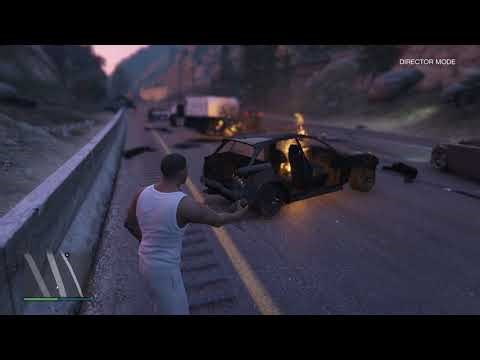 Blasting car on highway in GTA5 # gta5 # blast