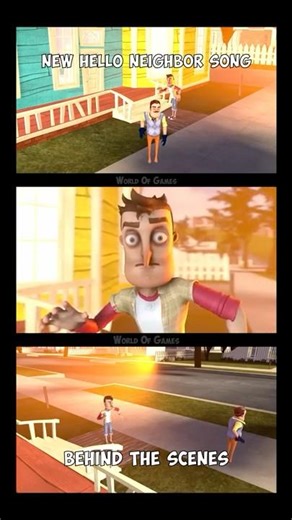 Hello Neighbor Song: Tip-Tap Tiptoe 😂🤣😄 Behind The Camera (Behind The Scenes) #shorts