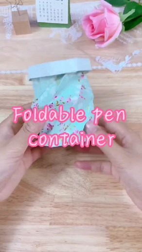 DIY Foldable Paper Pen Container Tutorial