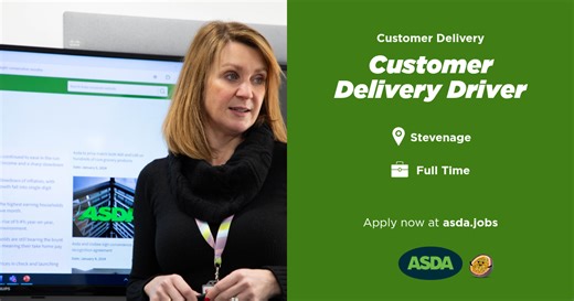 Asda Jobs | Vacancy: Customer Delivery Driver, Stevenage