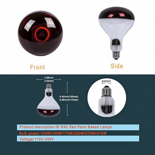 The R40 red insulation lamp has fast heating, high heat, soft light, waterproof and explosion-proof, safe and reliable, and can promote the healthy growth of animals #warminglamp #animal #reptile #pet #fyp #tiktok