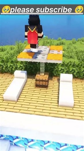 Minecraft Swimming Pool 🏊‍♂️ #minecraft #shorts