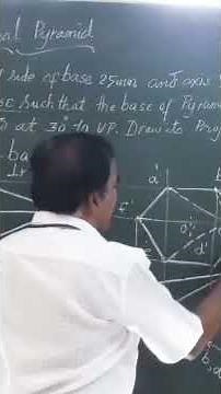 Projection of Hexagonal Pyramid/ step 3/ Engineering Drawing