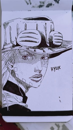 Draw gyro zeppeli | JoJo's Bizarre Adventure SBR #drawing #art #artwork