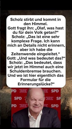 Scholz im Himmel: Zeitenwende mit Erinnerungslücke
