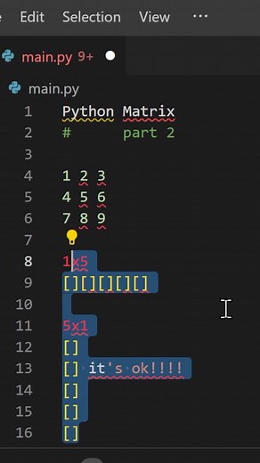 Python Matrix Coding: Mathematics and Programming Tutorial