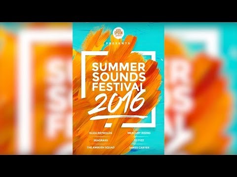 PHOTOSHOP TUTORIAL | How to Design a Bright Summer Music Festival Poster