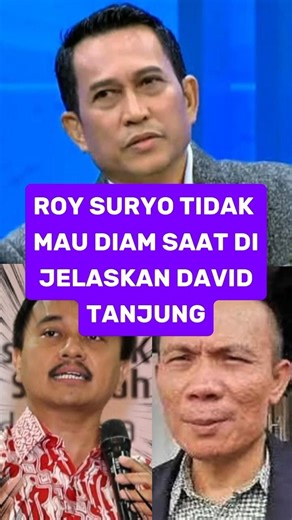 ROY SURYO TIDAK MAU DIAM SAAT DI JELASKAN DAVID TANJUNG #fypviral #news #trendingshorts #new