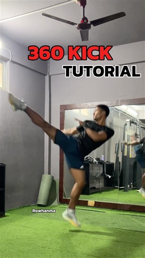 360 KICK TUTORIAL #tutorial #kick #taekwondo #kickboxing #muaythai #karatekid #mma #ytshorts #shorts