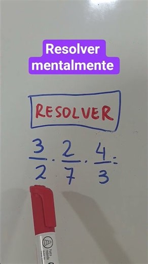 Mentally solve fraction multiplication #math