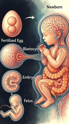 How a Human is Made: The Incredible Journey from Egg to Baby| Bio Anatomy Art | Gut Health