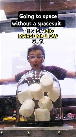 Marshmallow Guy goes to space without a spacesuit 👨‍🚀☠️ #shorts #DrTatiana