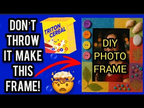 3 STEPS DIY PHOTO FRAME FROM WASTE MATERIAL