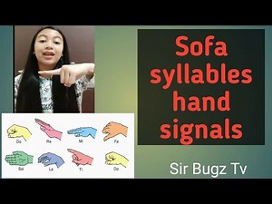 Sofa syllables hand signal do re mi