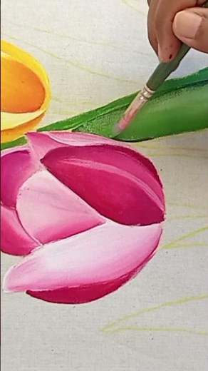 Tulip Painting | Fabric Painting Tutorial