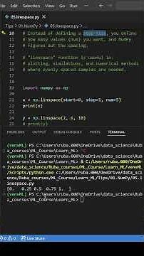 NumPy: "linespace" Function.