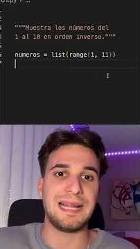 🔄 ¡Python invierte los números del 1 al 10 en segundos! #Python