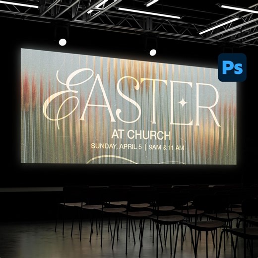 Elegant Easter Church Graphics 2026, Soft Light Texture (editable Photoshop PSD File) - Etsy