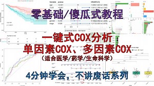 一键式生信系列：TCGA单因素、多因素COX分析和可视化