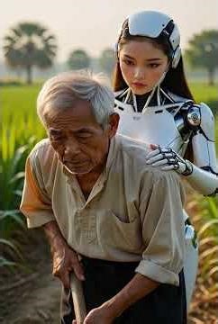A robot massages an elderly person #robot