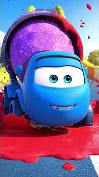 Concrete Mixer vs. Truck Race | Super Funny Animated Movie #dumptruck #excavatorforkids#kidslearning