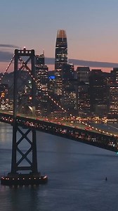 Aerial view of the skyline and the illuminating lanmarks of San Francisco, United States. #sanfrancisco #usa | Anadolu Agency