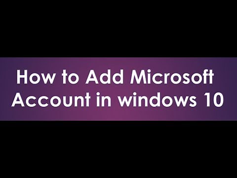 how to add microsoft account in windows 10