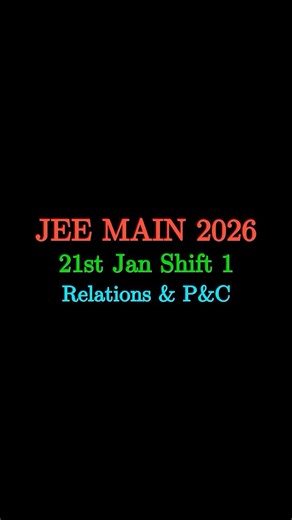 PrameyaJEE | 🔥 JEE Main 2026 (21 Jan Shift 1) - The “Matrix” Hack for Relations! 🕶️ Kya aap bhi Reflexive aur Symmetric relations ka formula rat-te ho?... | Instagram