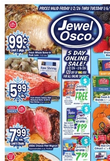 Jewel Osco Weekly Sales Ad: January 2-6 Deals