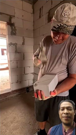 How to cut lightweight bricks at an angle #woodworking #wooddesigner #wood #woodscraft