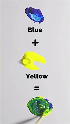 🎨 Mixing Blue & Yellow… Wait for the Magic! | Relaxing color mixing with #color splash