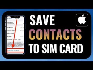 How To Save iPhone Contacts to SIM Card (2026 Updated) | Easy Step-by-Step Guide