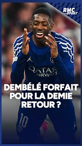 Juste après la victoire du PSG à Arsenal (1-0), Luis Enrique a donné des nouvelles de la blessure d'Ousmane Dembélé : pas grave, mais quand même un doute pour le match retour. | RMC Sport