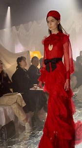 @alessandro_michele’s maximalism is back and hit the runway earlier today during his debut show as creative director of @maisonvalentino. After revisiting treasures within the Valentino archives, Michele wanted to highlight the Roman sense of opulence of the luxury house with the collection. Revisit every look from the show at the link in our bio. | Vogue