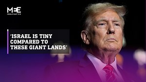 14K views · 313 reactions | “When you look at the map, a map of the Middle East, Israel is a tiny little spot compared to these giant land masses. I actually said: ‘Is there any way of getting more?’” Former US President Donald Trump said Israel is a “tiny spot” on the map and questioned if there is a “way of getting more” during an event in Bedminster, New Jersey, focused on fighting antisemitism. | Middle East Eye | Facebook